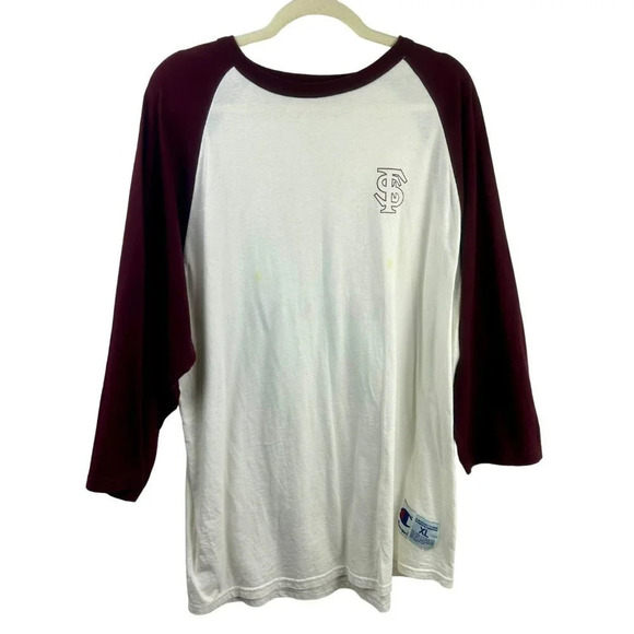 Y2K Champion Florida State University Alumni Shirt XL Raglan Sleeves White‎ Red - Picture 1 of 11